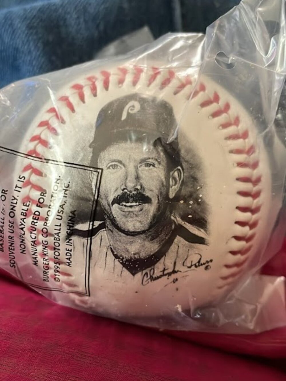 1995 Mike Schmidt Philadelphia Phillies Fotoball